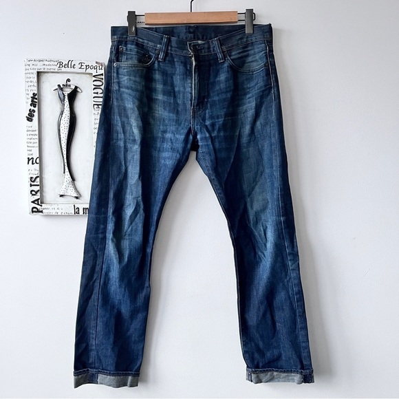 Levi's Other - Men’s Levi’s 513 Western Cowboy Dark Wash Straight Leg Jeans Size 33 X 32